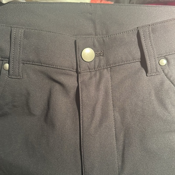 Inseam 33” Lululemon Grey Black (Stoney color?) 32” Waist ABC Pants Skinny - Picture 13 of 16